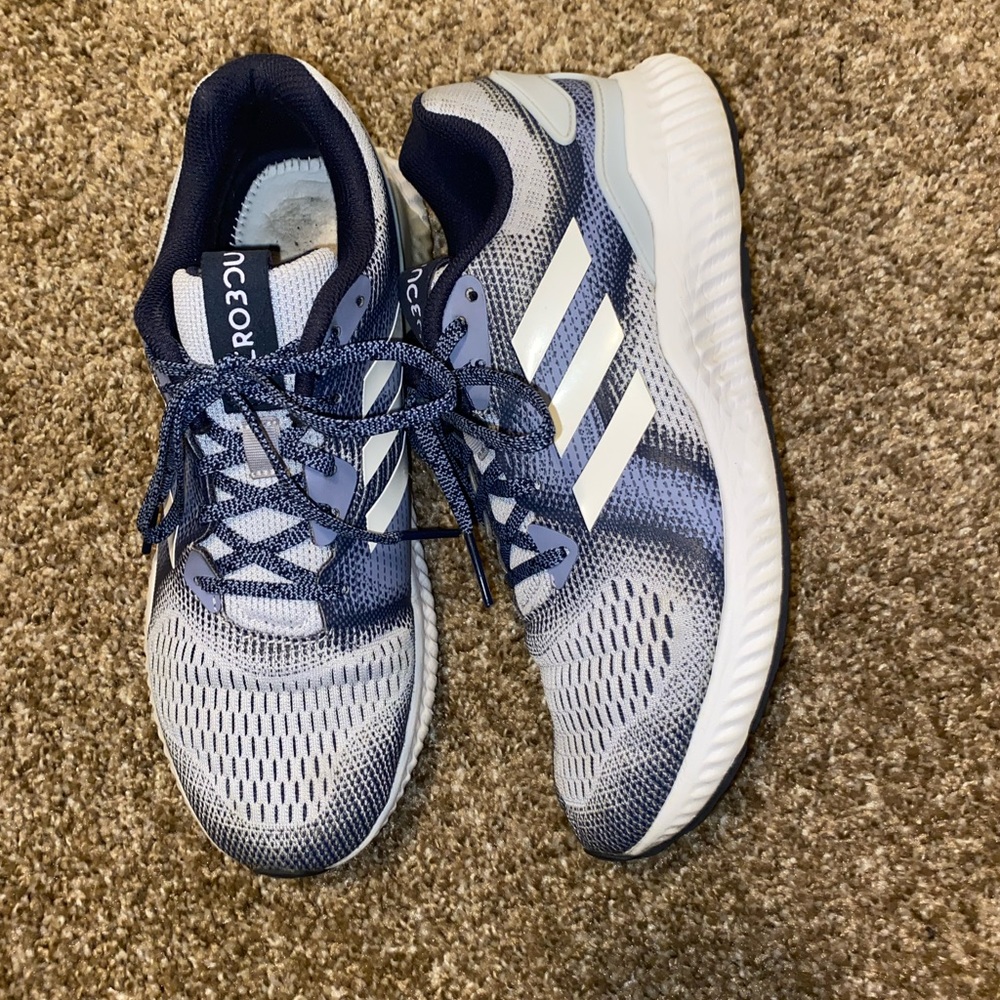 Blue and white adidas for women in size 7.5 No Insoles